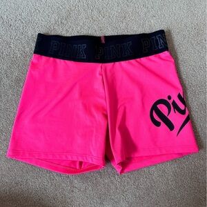Pink VS pink ultimate workout spandex shorts, like new condition - size xs